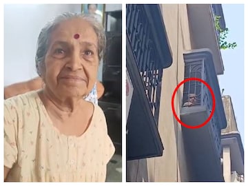 এভাবেই জানলার কাচে আটকে ছিলেন মধুশ্রী গঙ্গোপাধ্যায়৷ 