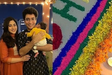 ছেলেকে কোলে নিয়ে দীপাবলিতে পোস্ট ঋদ্ধিমা-গৌরবের! রঙ্গোলীতে লিখলেন বিশেষ মানুষের