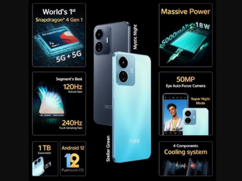 iQOO Z6 Lite 5G স্মার্টফোনটি এখন Amazon থেকে ১২,৯৯৯ টাকায় কেনা যাবে। এই ফোনে Snapdragon 4 Gen 1 প্রসেসর, ১২০Hz রিফ্রেশ রেট ডিসপ্লে, ৫০০০ mAh ব্যাটারি এবং ৫০ MP প্রাইমারি ক্যামেরা রয়েছে।