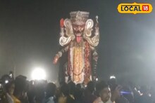 কালী পূজার ২২ দিন পর হয় বিসর্জন, চাকা ছাড়াই গড়িয়ে যায়  ৪২ ফুট উঁচু প্রতিমা!