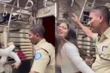 লোকাল ট্রেনে তরুণীর সঙ্গে নাচ পুলিশ অফিসারের! ভিডিও ভাইরাল হতেই নিন্দার ঝড়
