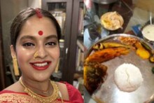 লাল টুকটুকে বেনারসি, গা ভর্তি গয়না! বাহারি সব পদে পরম যত্নে সাধভক্ষণ মধুবনীর
