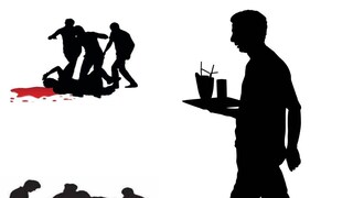 ঘটনার সূত্রপাত এক ওয়েটারের এঁটো প্লেট বয়ে নিয়ে যাওয়াকে ঘিরে