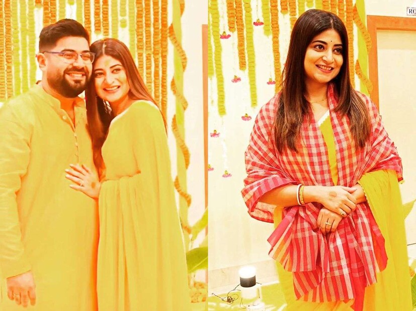টলি অভিনেত্রীর গায়ে হলুদের ছবি পাওয়া গেল বিয়ের কয়েক ঘণ্টা আগে। আজ, ৭ ডিসেম্বর, কয়েক ঘণ্টা বাদে চার হাত এক হবে তারকা যুগলের। সৌম্য মুখোপাধ্যায় এবং সন্দীপ্তা সেন।