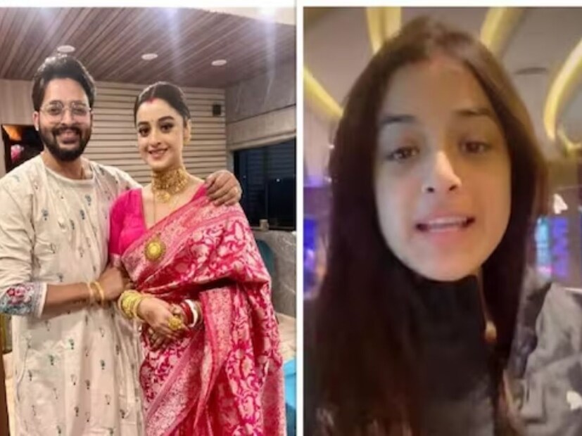বিয়ের পরও নানা ভাবে নজর কেড়েছেন তাঁরা। বরের পোশাক পরে সৌরভের সঙ্গে 'অ্যানিম্যাল' দেখতে গিয়েছিলেন নায়িকা। 