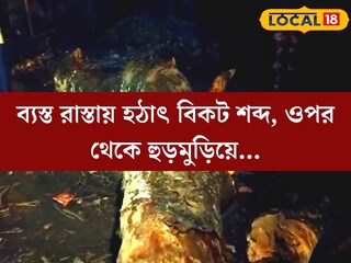 সাধারণ ব‍্যস্ত রাস্তা, হঠাত্‍ বিকট শব্দ, ওপর থেকে হুড়মুড়িয়ে...রাতের অন্ধকারে ভয়ঙ্কর কাণ্ড