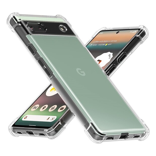 Google Pixel 6a: ১০৮০ x ২৪০০ পিক্সেল রেজোলিউশন এবং ৪২৯ ppi পিক্সেল ডেনসিটি-সহ এই স্মার্টফোনটিতে রয়েছে ৬.১-ইঞ্চি OLED ডিসপ্লে। Google Tensor চিপসেট চালিত এই ফোনটিতে গ্রাফিক্স-সম্পর্কিত কাজের জন্য একটি Mali-G78 মেগাপিক্সেল20 GPU রয়েছে। Pixel 6a-এ একটি ১২.২ মেগাপিক্সেল প্রাইমারি সেন্সর-সহ একটি ডুয়াল রিয়ার ক্যামেরা সেট আপ রয়েছে। যার মধ্যে অপটিক্যাল ইমেজ স্ট্যাবিলাইজেশন (OIS) এবং একটি ১২ মেগাপিক্সেল আল্ট্রা-ওয়াইডফিল্ড সেন্সর সাপোর্ট রয়েছে। সামনে রয়েছে ৮ মেগাপিক্সেল ফ্রন্ট-ফেসিং শ্যুটার।