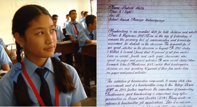 প্রকৃতির হাতের লেখাকে স্বীকৃতি দিয়েছেন নেপাল সরকার। বলা হয়েছে, নেপালের সেরা হস্তাক্ষর এটি। নেপাল সশস্ত্র বাহিনীও তাকে পুরস্কৃত করেছে। সোশ্যাল মিডিয়ার দৌলতে তিনি এখন সকলের কাছে সেলিব্রিটি।