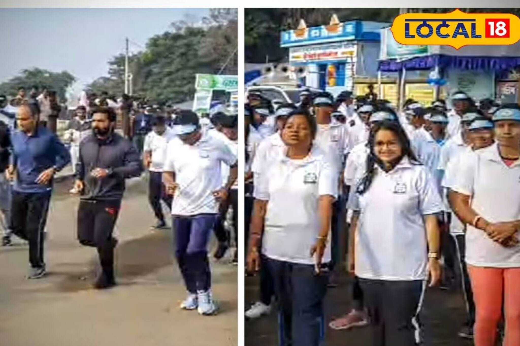 সদলবলে দৌড়চ্ছেন জেলাশাসক! অবাক চোখে তাকিয়ে রাস্তার মানুষ