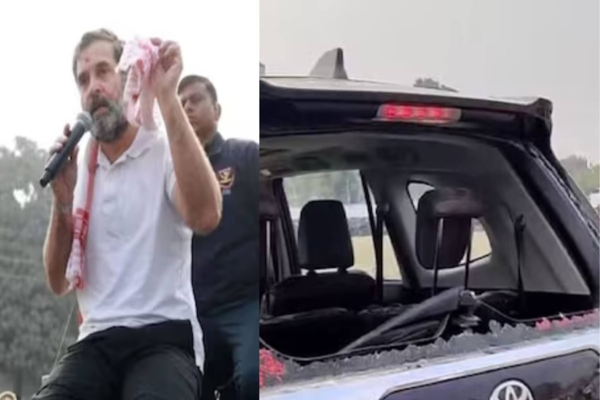 ভাঙল রাহুল গান্ধির গাড়ির কাচ! ন্যায়যাত্রার মাঝেই 'বিশৃঙ্খলা'!