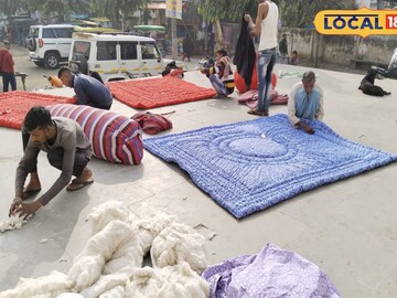 লেপ-কম্বল তৈরিতে ব্যস্ত ধুলুরি লেপ-কম্বল তৈরিতে ব্যস্ত ধুলুরি