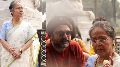 কলকাতায় শিবপ্রসাদের ছবির শ্যুটে রাখি গুলজার কলকাতায় শিবপ্রসাদের ছবির শ্যুটে রাখি গুলজার