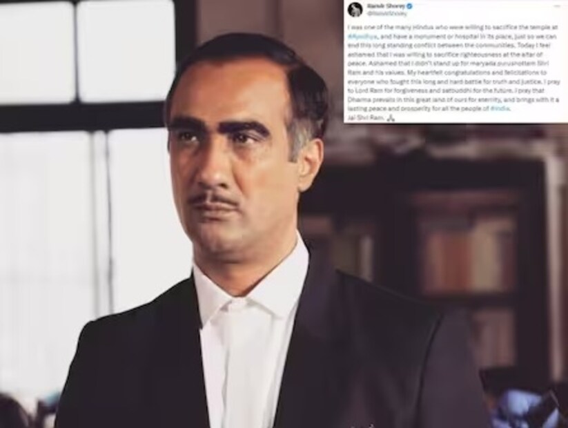 এর পাশাপাশি ক্ষমাও চেয়েছেন অভিনেতা, ‘‘আমি ভগবান রামের কাছে ক্ষমা প্রার্থনা করি। তিনি সদ্বুদ্ধি দিন। আমি প্রার্থনা করি যে ধর্ম আমাদের মহান ভূমিতে চিরকাল বেঁচে থাকুক এবং ভারতের মানুষের জীবনে সুখ, শান্তি ও সমৃদ্ধি বয়ে আনুক। জয় শ্রীরাম।’’ (Photo: Instagram@ranvirshorey)