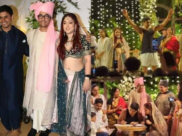 ‘বিদায়!’ গেঞ্জি-হাফপ্যান্টে ঘর্মাক্ত বর, মণ্ডপেই স্বামীকে এ কী বললেন আমির-কন্যা!