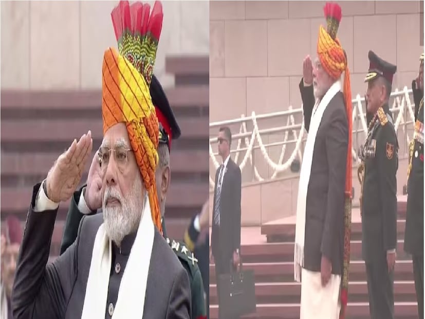 প্রধানমন্ত্রীর পদ গ্রহণের পর থেকেই মাথায় পাগড়ি পরে প্রজাতন্ত্র দিবসের অনুষ্ঠানে অংশ নিতে আসছেন প্রধানমন্ত্রী নরেন্দ্র মোদি। ২০২৩-র ৭৪তম প্রজাতন্ত্র দিবস উপলক্ষ্যে রাজস্থানী যোধপুরি পাচরাঙ্গি মোথদা সাফা পরে এসেছিলেন। সাফার কাপড়ে বহু রঙের লেহারিয়ায় ক্রস স্ট্রাইপের নকশা ছিল। পাগড়ির মাথায় ভাঁজ থেকে একটি পালকের মতো তৈরি হয়েছিল। যেভাবে পাগড়ি দিয়ে মাথা ঢেকেছিলেন সেইধরণের পাগড়িকে মোথদা বলা হয়৷