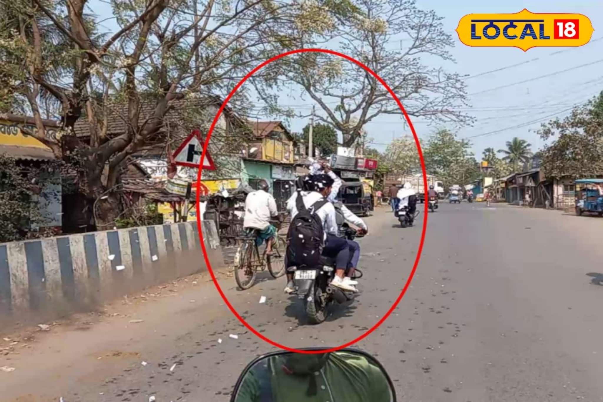 উচ্চ মাধ্যমিকের পরীক্ষার শেষ দিনে অবাক চিত্র মুর্শিদাবাদে,রাস্তায় কী উড়ল ওগুলো