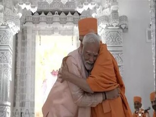 আবু ধাবির মন্দিরে প্রধানমন্ত্রী নরেন্দ্র মোদি৷ছবি- এএনআই
