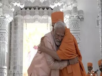 আবু ধাবির মন্দিরে প্রধানমন্ত্রী নরেন্দ্র মোদি৷ছবি- এএনআই
