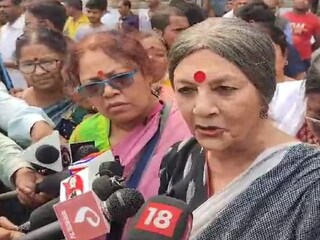 সন্দেশখালিতে বৃন্দা কারাট৷ 