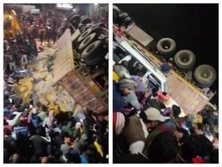 জনবহুল এলাকায় নিয়ন্ত্রণ হারায় ট্রেলারটি৷ 