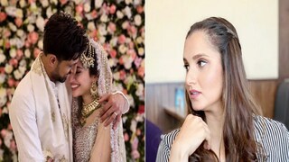 শোয়েব মালিক ও সানা, ডানদিকে সানিয়া