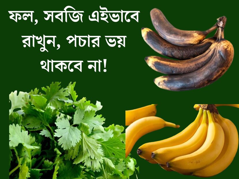 দু'দিন কাটতে না কাটতেই কালো হয়ে গিয়েছে কলা? কিছুদিন আগে কেনা ধনে পাতা পচে নষ্ট? ফ্রিজে রেখেও সতেজ থাকছে না ফল এবং সবজি? ফল এবং ভাল রাখার দুর্দান্ত উপায় রইল এই প্রতিবেদনে। 
