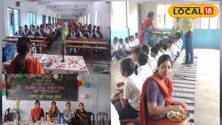 মিড ডে মিলের লাইনে বসে মহাকুমা শাসক