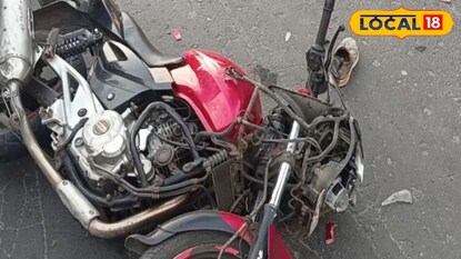 দুর্ঘটনাগ্রস্ত বাইকটি