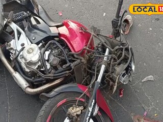 দুর্ঘটনাগ্রস্ত বাইকটি