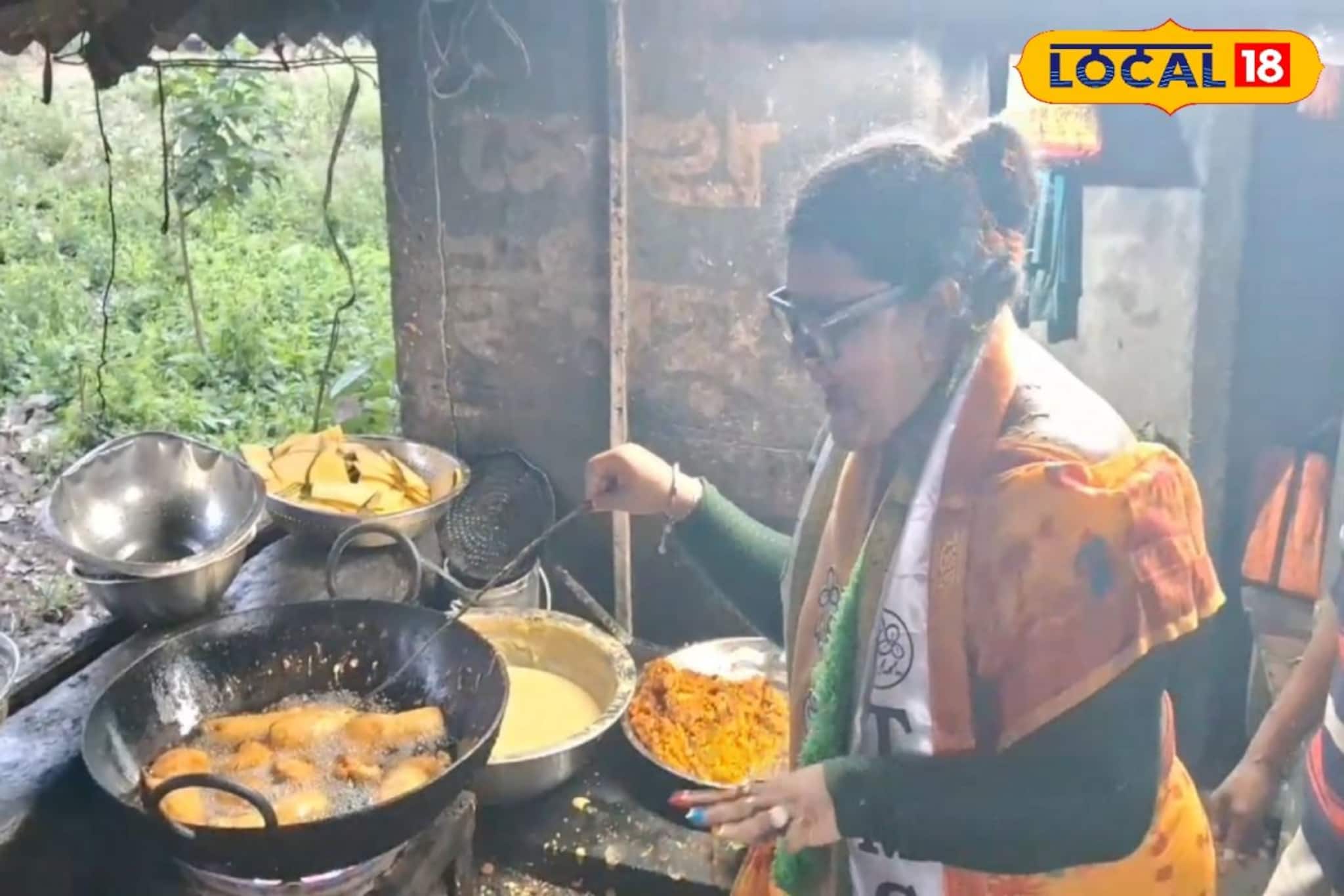 ভোট বড় বালাই! গরম তেল নিয়ে 'খেলা' তৃণমূল প্রার্থী সুজাতার! লোকজন দেখে হা