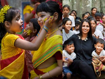 নাচ-গান-কবিতায় মহাসমারোহে অনুষ্ঠিত হল বসন্ত উৎসব, 'রামধনু'র উদ্যোগে মুখে হাসি পথশিশুদের