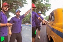 কলকাতায় হলুদ ট্যাক্সিতে রিঙ্কু ও রানা, 'প্রাণের শহর' ঘুরে দেখলেন ২ কেকেআর তারকা
