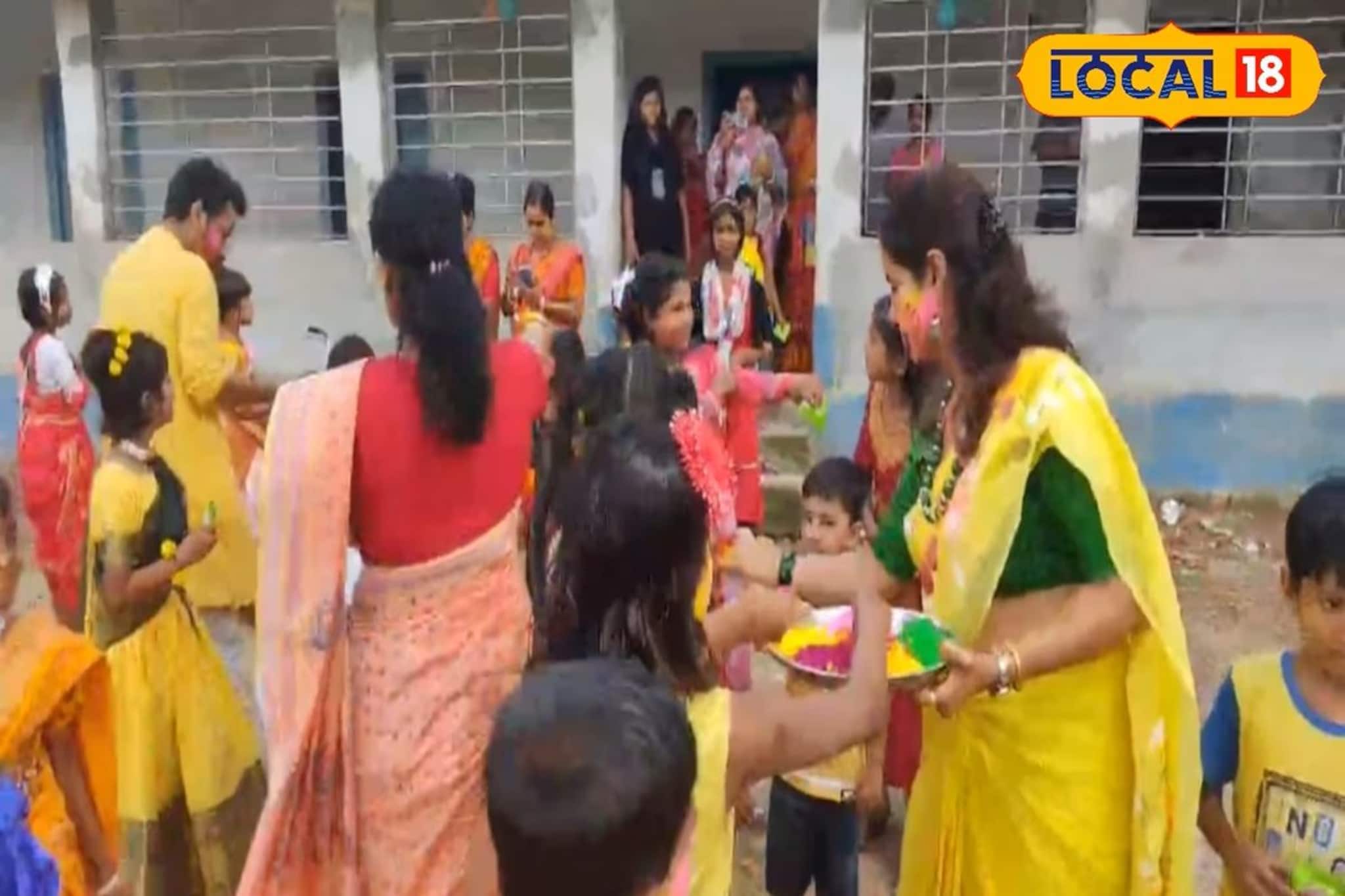 নিয়মের বেড়াজাল ভেঙে সীমান্তে রঙের উৎসবে মাতল খুদেরা