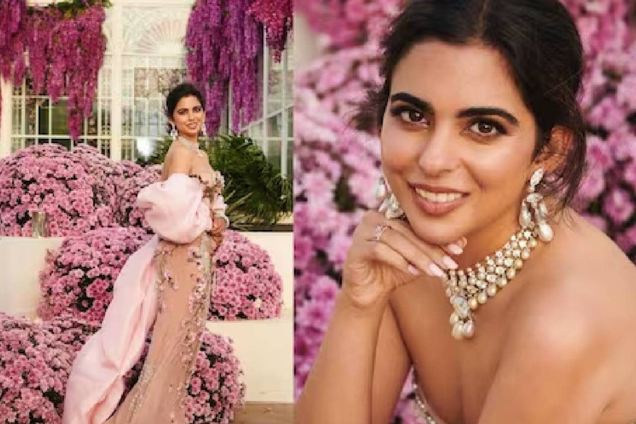 অনন্ত-রাধিকার বিশেষ দিনে ইশা যেন রাজকন্যা! নজর কাড়ল আম্বানি-কন্যার ৩ডি গাউন