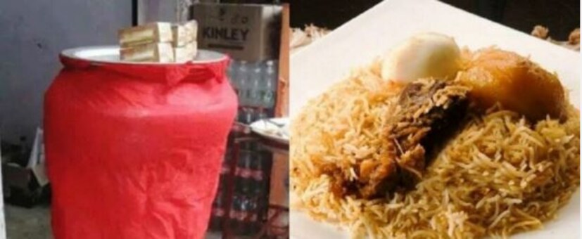 তবে নানা মুণির নানা মত! অনেকেই মনে করেন, ইতিহাস বা ঐতিহ্যের রীতি মেনে নয়, ব্যবসার খাতিরে ক্রেতার দৃষ্টি আকর্ষণ করতেই বিরিয়ানির পাত্র লাল কাপড়ে মুড়ে রাখা হয়।লাল রং দূর থেকেই ক্রেতার দৃষ্টি আকর্ষণ করতে পারে।