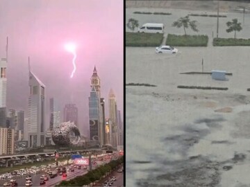 আরবে এ কী কাণ্ড? UAE-তে মুষলধারে বৃষ্টি! বন‍্যাপরিস্থিতি মরুভূমিতে!