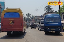 রাস্তার উপর দাঁড়িয়ে থাকে বাস, যানজটে হাঁটাচলাই দায়