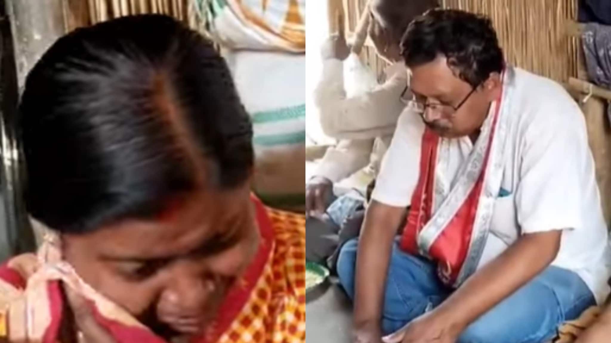সিপিআইএম প্রার্থীকে বাড়িতে খাইয়ে কেঁদে ফেললেন মহিলা, কারণ জানলে অবাক হবেন আপনিও