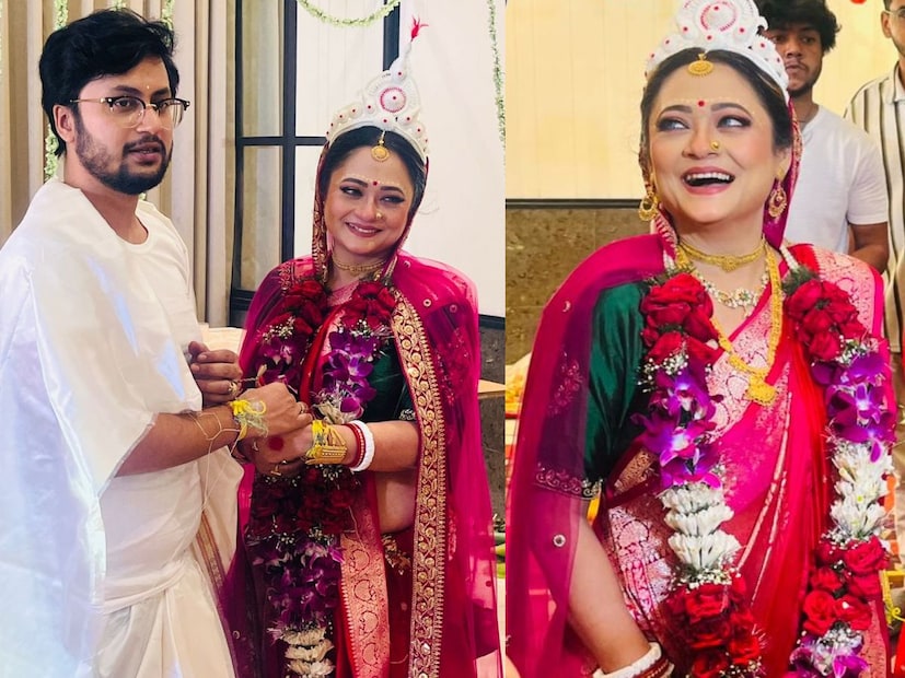 আজ নিউটাউনের একটি বিলাসবহুল ব্যাঙ্কোয়েটে তাঁদের বিয়ে আসর বসেছে। প্রথাগত ভাবে কার্ড দিয়ে নিমন্ত্রণ নয় বরং ই-কার্ডের মাধ্যমেই অতিথিদের নিমন্ত্রণ জানিয়েছেন অভিনেত্রী। (Picture Credit: birdlens Creation)