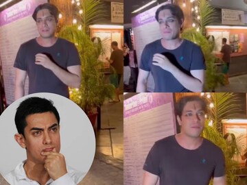 আমির-পুত্রের চেহারার একী হল! চোখে মোটা কাজল, মাথায় টিকা! জুনেইদকে দেখে চমকে উঠবেন