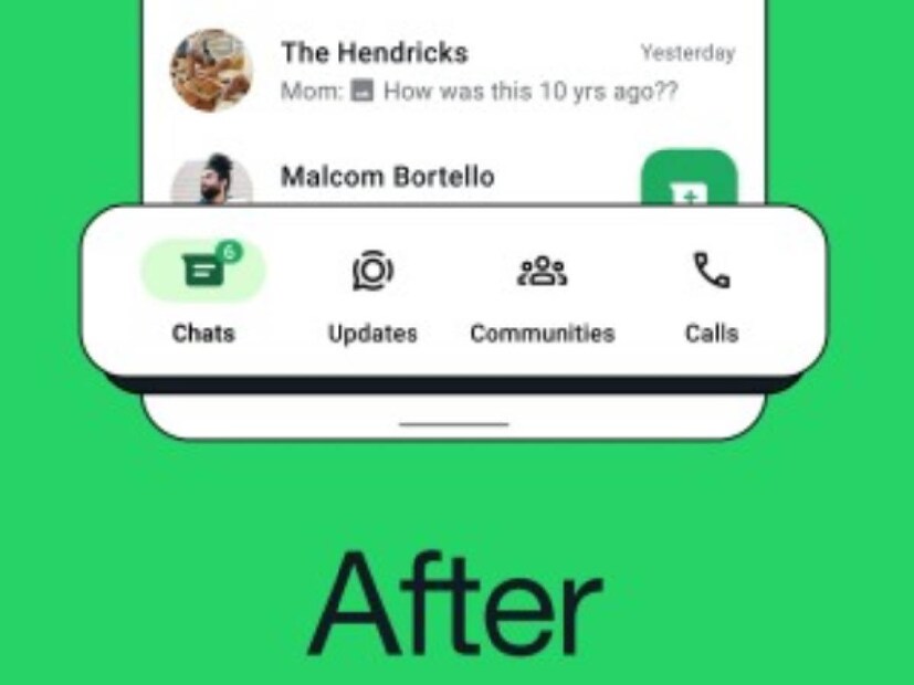 WhatsApp Feature Change: *WhatsApp অ্যান্ড্রয়েডে নতুন নিচের নেভিগেশন বারের রোলআউট ঘোষণা করে এক্স-এ একটি পোস্ট শেয়ার করেছে। এটি ক্যাপশনে লিখেছে, &quot;Android বন্ধুরা, আপনাদের যা প্রয়োজন তা অ্যাক্সেস করা সহজ করতে আমরা কিছু জিনিস আশেপাশে সরিয়ে নিয়েছি, এবং যখন আপনার প্রয়োজন হবে, তখন আপনারা নতুন নেভিগেশন সরঞ্জামগুলির সঙ্গে দেখা করুন- আপনার বুড়ো আঙুলের কাছাকাছি এবং চোখের উপরে যা আরও সহজ।&quot;