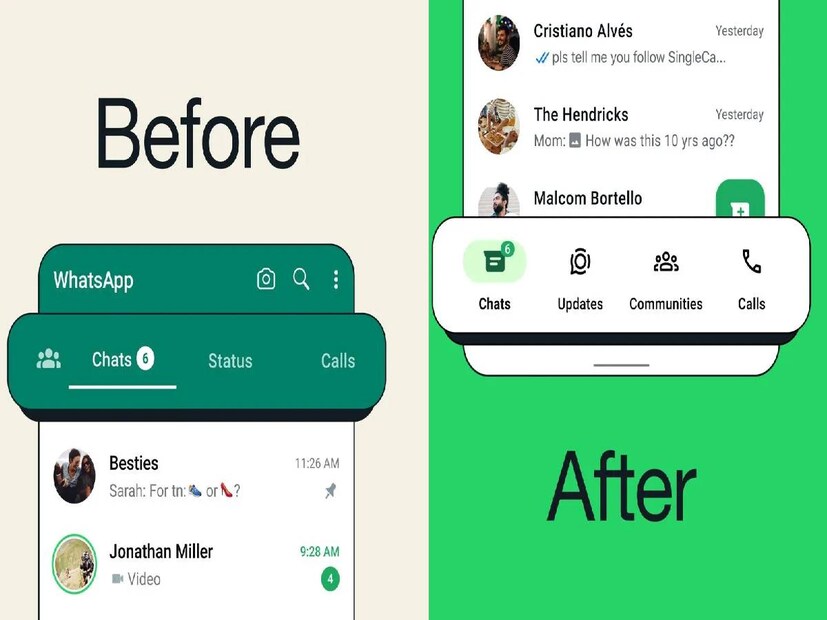 WhatsApp Feature Change: *মূল পরিবর্তনগুলির মধ্যে একটি হল বিভাগগুলির পুনঃনামকরণ, স্টেটাসকে এখন 'আপডেট' হিসাবে পুনঃনামকরণ করা হয়েছে৷ তা ছাড়াও, চারটি বিভাগই এখন স্বতন্ত্র আইকনগুলির সঙ্গে উপস্থিত রয়েছে৷ অ্যাপটি একটি রঙ পরিবর্তনের মধ্য দিয়ে গিয়েছে, যা পরিচিত সবুজ থেকে একটি মিনিমালিস্ট সাদাতে আপডেট হয়েছে, ইন্টারফেসে একটি আধুনিক এবং উন্নত চেহারা প্রদান করেছে।