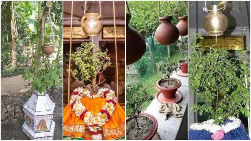 দশকর্মার দোকানে ঝাড়ার সব উপকরণ কিনতে পাওয়া যায়৷ যদি না পান, তাহলে মাটির ঘটে ছিদ্র করে সেটা বাঁধা হয়৷ 