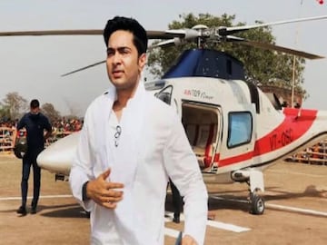 অভিষেকের হেলিকপ্টার ঘিরে শোরগোল