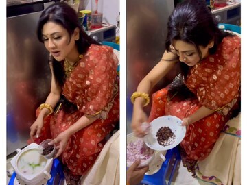 শুকনো লঙ্কা-পেঁয়াজ হাতে চটকে পান্তাভাত মাখলেন জয়া! মেনুতে বাঙাল পদের আরও কী কী!
