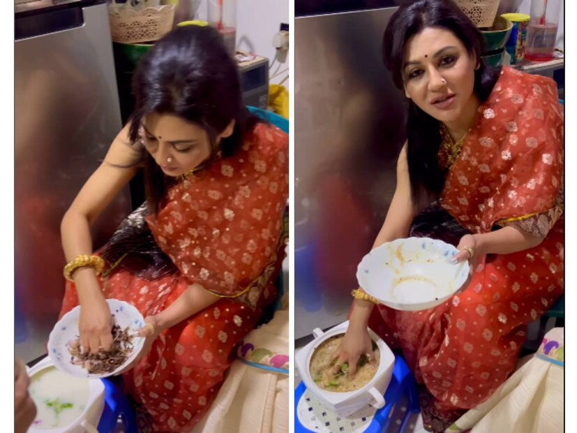কোমরে শাড়ির আঁচল গুঁজে বসেছেন জয়া। হাতে শুকনো লঙ্কা গুঁড়ো, পেঁয়াজ কুচি ও নুন দিয়ে ভর্তা বানালেন। তারপর সেই ভর্তা বাটিভর্তি পান্তাভাতে মেশালেন তিনি। হাতে মাখা পান্তা ভাতের স্বাদ যে কতটা অভূতপূর্ব হবে, তা স্পষ্ট ভিডিওতেই।