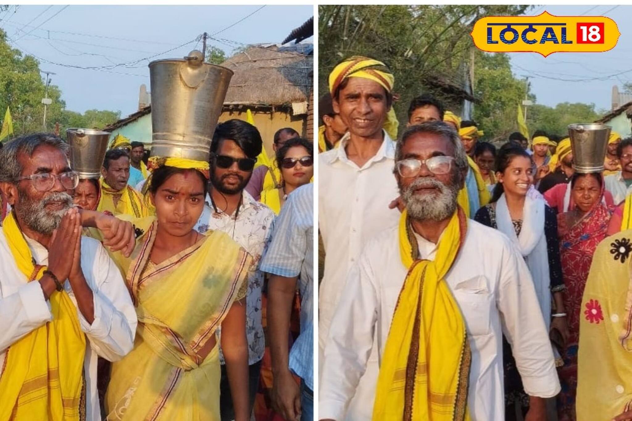 বালতি মাথায় ভোটের প্রচার! এ কী কাণ্ড কুড়মিদের...