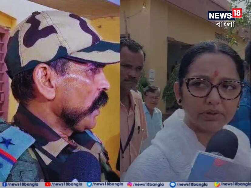 মেদিনীপুরে সকাল সকাল লোকসভার তৃণমূল প্রার্থী জুন মালিয়ার সঙ্গে কেন্দ্রীয় বাহিনীর জওয়ানের তর্কাতর্কি বাঁধে। 