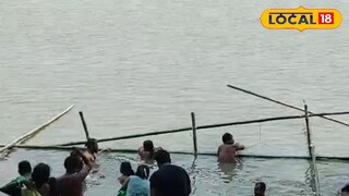 বাঁশ দিয়ে ঘিরে বিছানো হল জাল