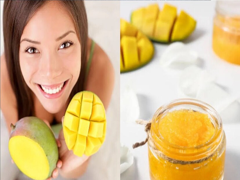 *বাড়িতে কাঁচা আম দিয়েও বানিয়ে নিতে পারবেন কাঁচা আম-গোলাপ জলের ফেসপ্যাক। এ ক্ষেত্রে কাঁচা আম খোসা-সহ কেটে ভালভাবে ধুয়ে নিন। খোসার ভেতর দিকে অল্প গোলাপ জল দিয়ে চোখের নিচে আলতো ভাবে কিছুক্ষণ ঘসুন। সংগৃহীত ছবি। 